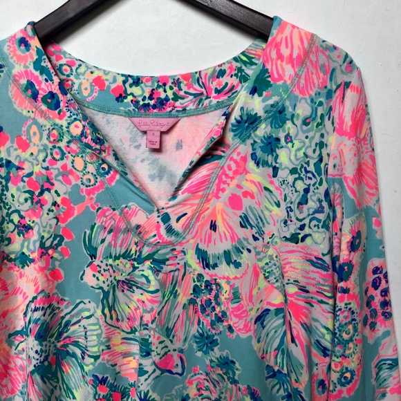 Lilly Pulitzer Justina Tunic in Gypsea Serene Blue - Picture 6 of 7